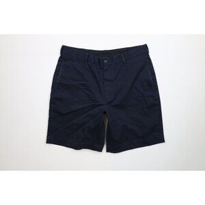 Vtg Brooks Brothers Mens 34 Faded Above Knee Advantage Chino Golf Shorts Blue